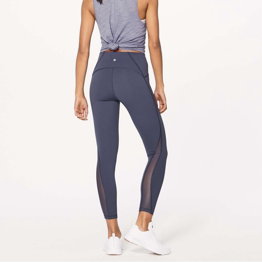Lululemon Train Times 7/8 High-Rise Leggings in Shadow Blue in Size 4